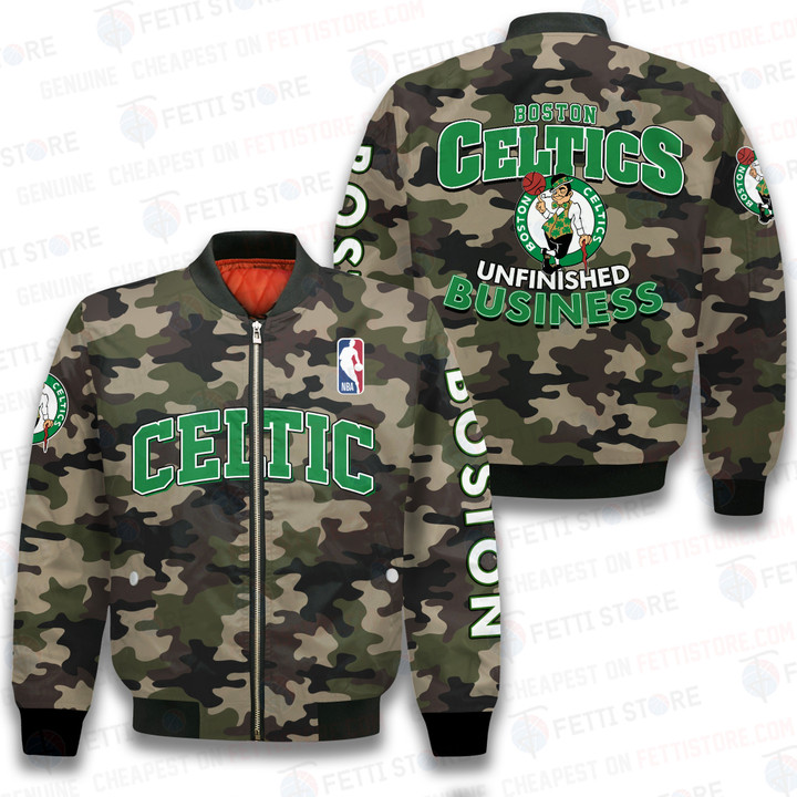 Boston Celtics National Basketball Association Bomber Jacket STM V4