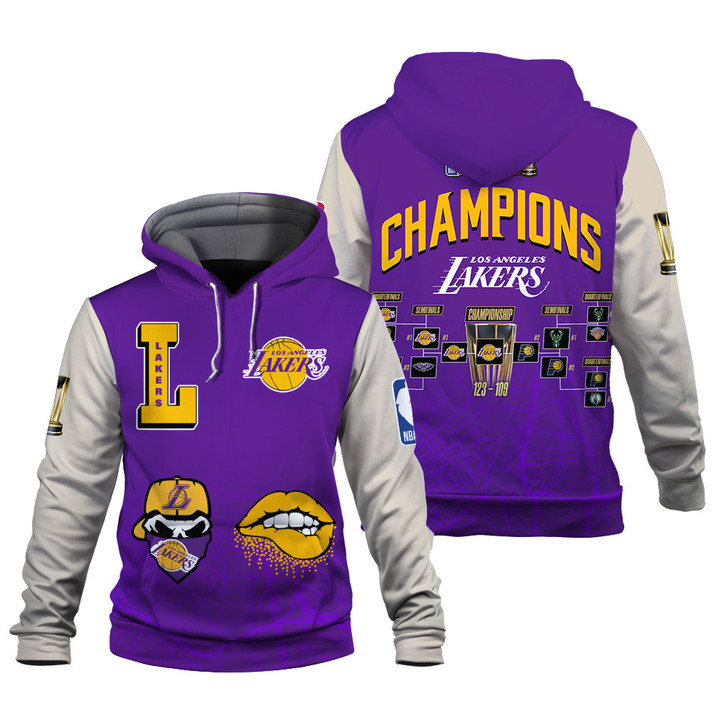 Los Angeles Lakers National Basketball Association Champions 3D Hoodie SFAT V1