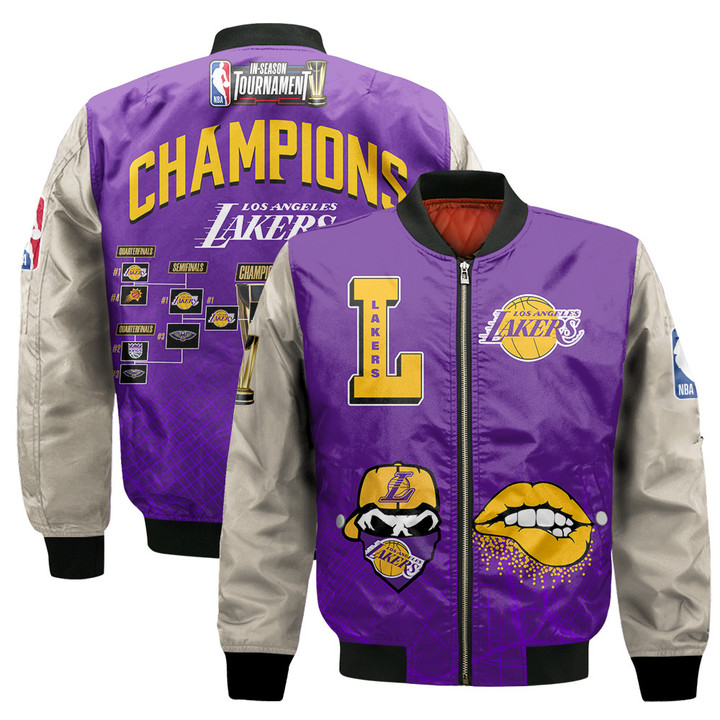 Los Angeles Lakers National Basketball Association Champions Bomber Jacket SFAT V1