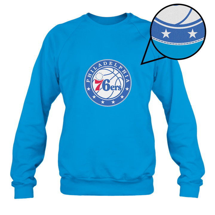 Philadelphia 76ers Embroidered Sweatshirt National Basketball Association 2024 STM V1