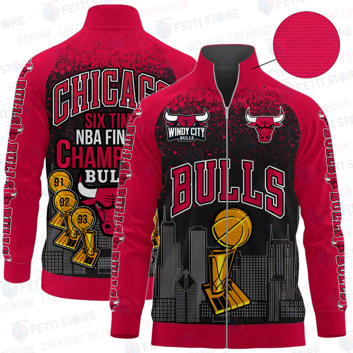 Chicago Bulls National Basketball Association 2024 Unisex Stand Collar Jacket STM V4