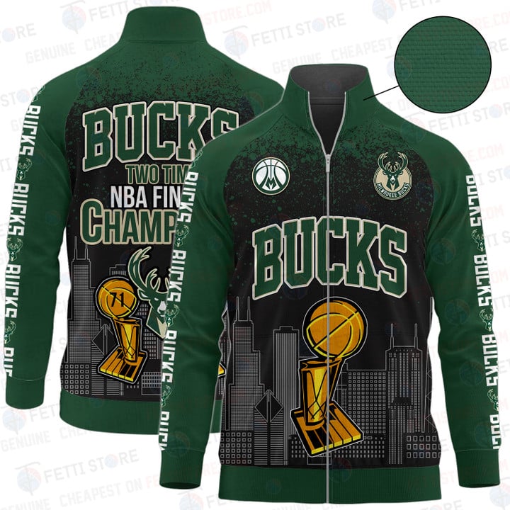 Milwaukee Bucks National Basketball Association 2024 Unisex Stand Collar Jacket STM V4