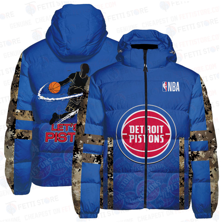 Detroit Pistons National Basketball Association Unisex Down Jacket STM V10