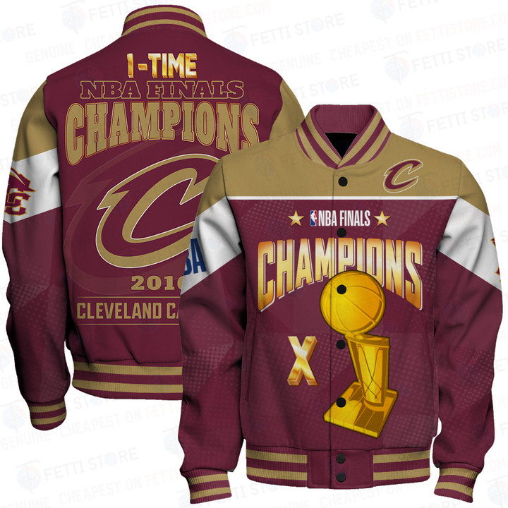 Cleveland Cavaliers Champions Print Varsity Jacket SFAT V5