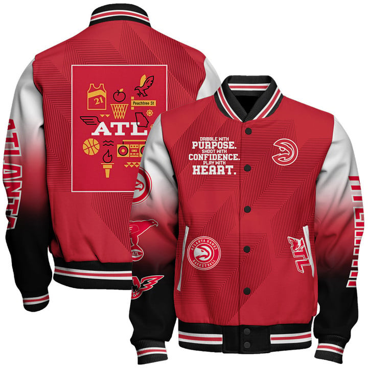 Atlanta Hawks - National Basketball Association AOP Varsity Jacket STM V4