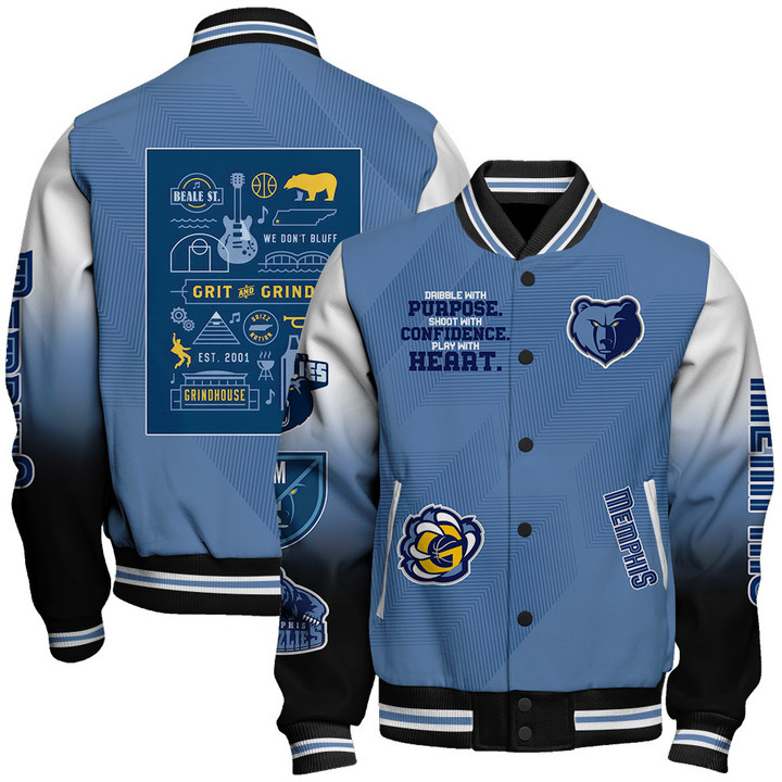 Memphis Grizzlies - National Basketball Association AOP Varsity Jacket STM V4