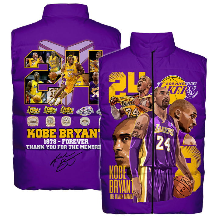 Kobe Bryant Los Angeles Lakers Unisex Down Vest SFAT V7