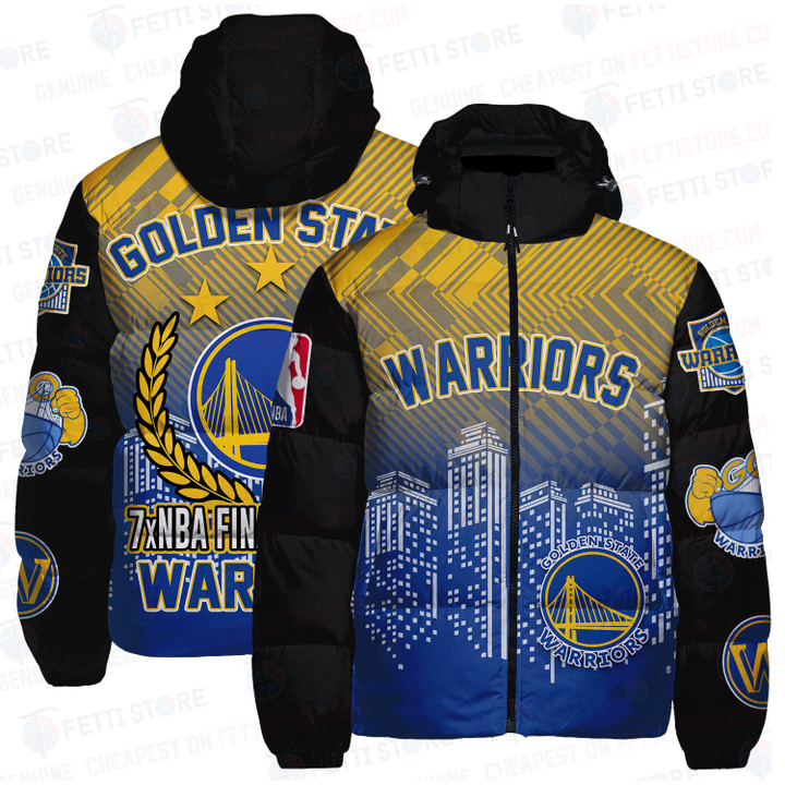 Golden State Warriors 7X Champions Basketball Unisex Down Jacket SFAT V8
