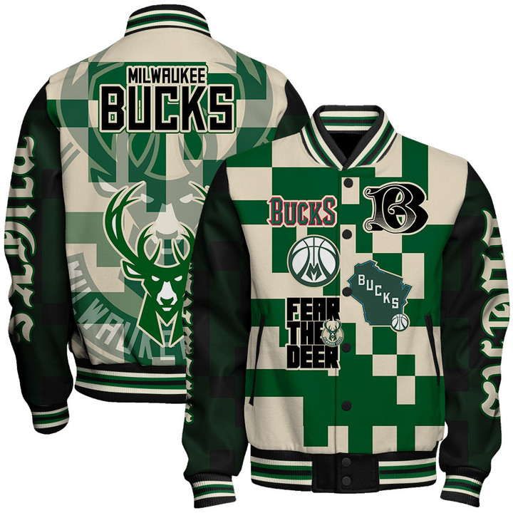 Milwaukee Bucks - National Basketball Association AOP Varsity Jacket  V22