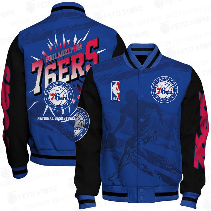 Philadelphia 76ers - National Basketball Association Print Varsity Jacket SFAT V27