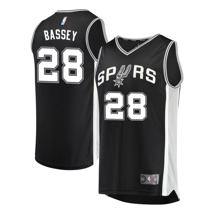 San Antonio Spurs Swingman Jersey 2023 NBA Draft First Round Pick Charles Bassey 28 - Black