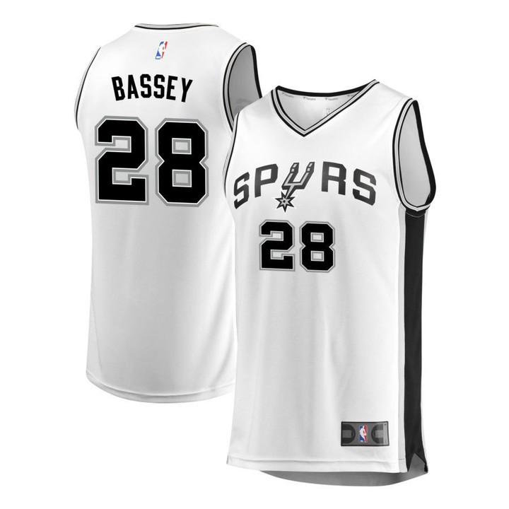 Charles Bassey 28 San Antonio Spurs Swingman Men Jersey - Statement Edition - Silver