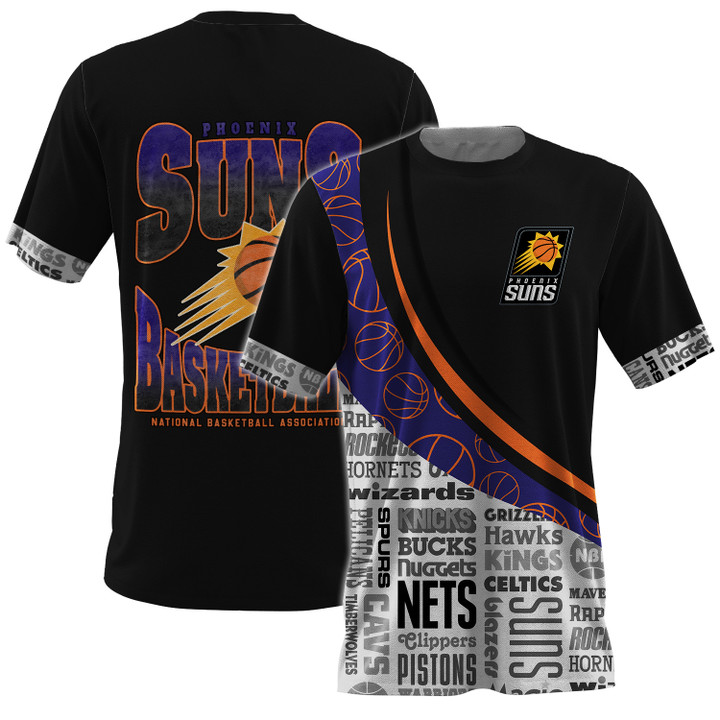 Phoenix Suns NBA Playoffs New Design Basketball Pattern 3D T-Shirt