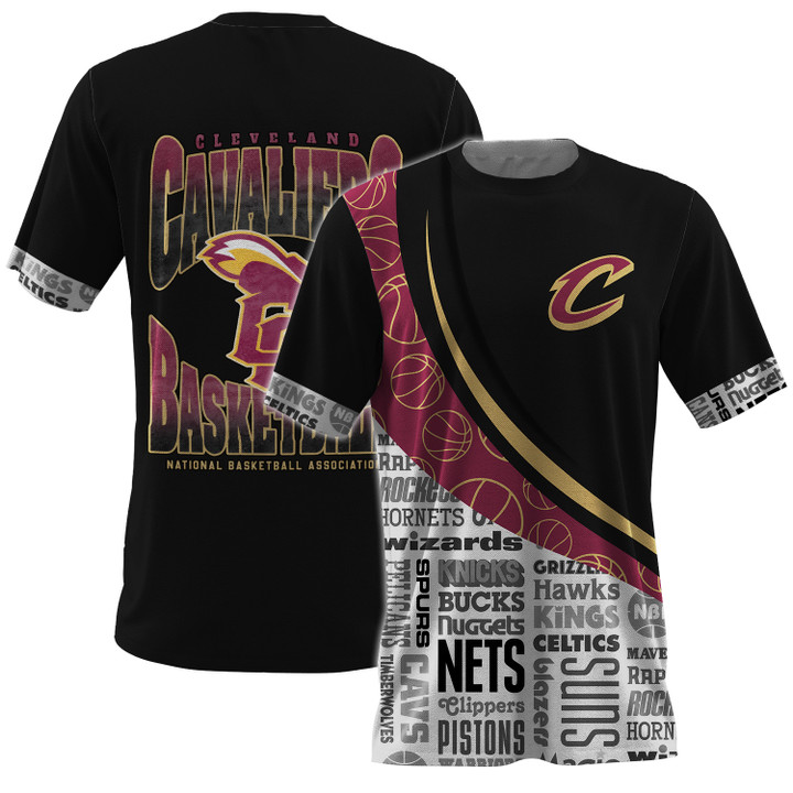 Cleveland Cavaliers NBA Playoffs New Design Basketball Pattern 3D T-Shirt