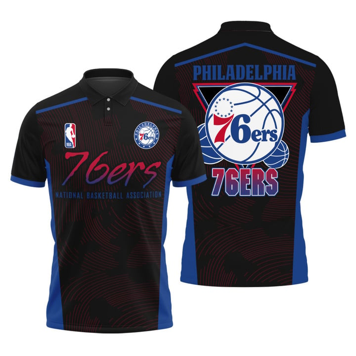Philadelphia 76ers Style NBA Playoffs New Design Basketball Pattern Polo Shirt