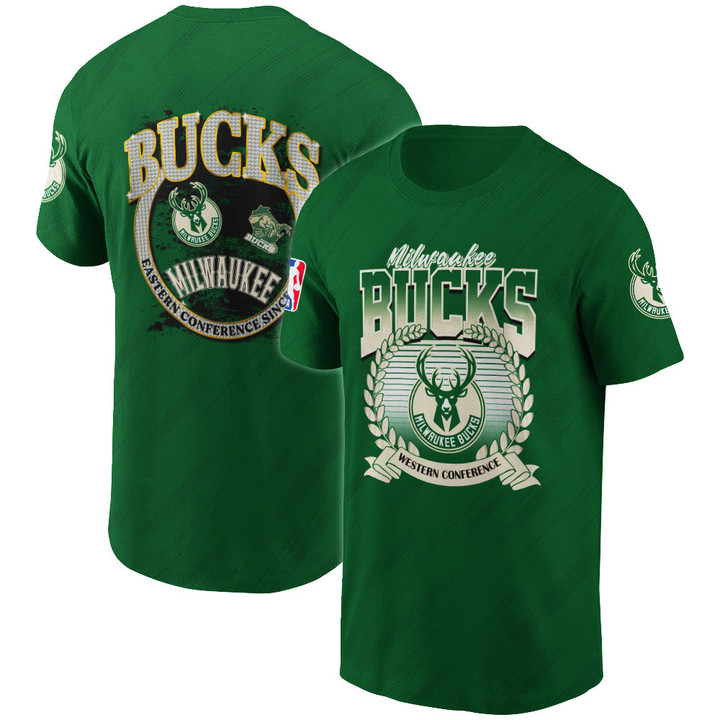 Milwaukee Bucks NBA Playoffs New Design Basketball Pattern 3D T-Shirt V8
