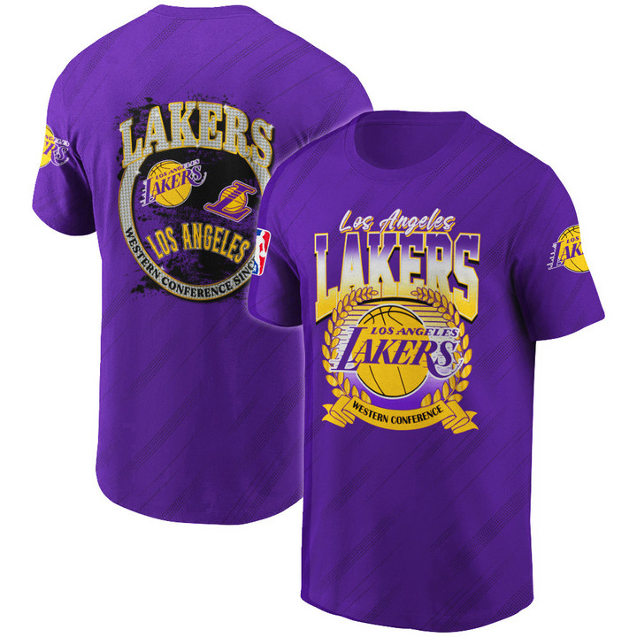 Los Angeles Lakers NBA Playoffs New Design Basketball Pattern 3D T-Shirt V8