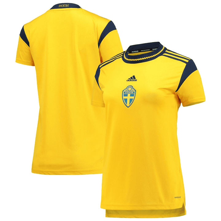 Sweden Women National Team 2022/23 Home Blank Jersey - Yellow