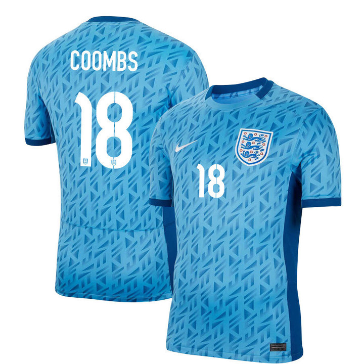 Laura Coombs 18 England Women's National Team 2023-24 World Cup Away Men Jersey
