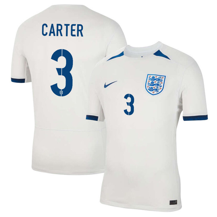 Jess Carter 3 England Women's National Team 2023-24 World Cup Home Men Jersey