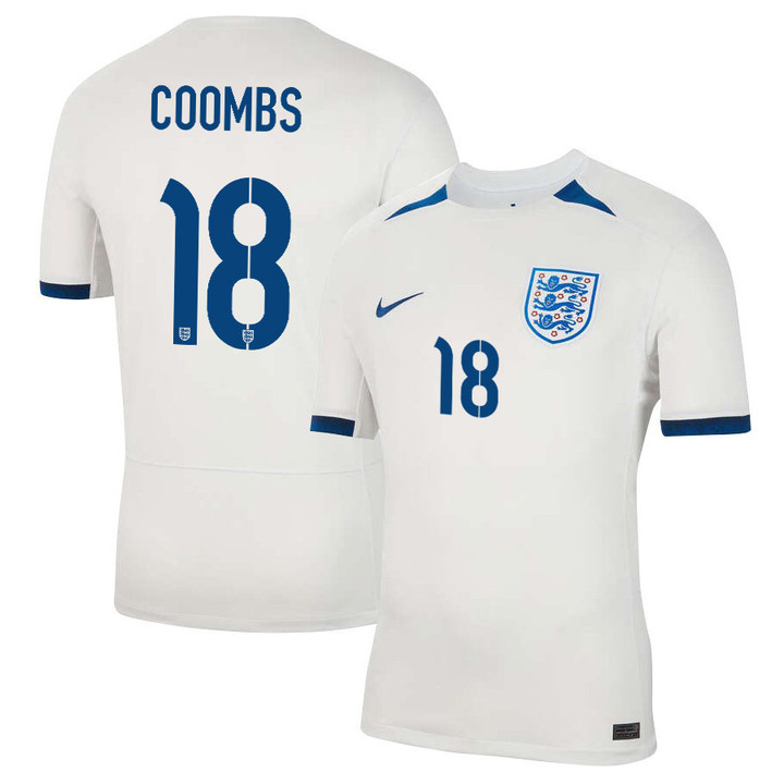 Laura Coombs 18 England Women's National Team 2023-24 World Cup Home Men Jersey