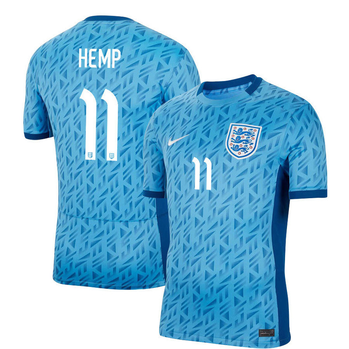 Lauren Hemp 11 England Women's National Team 2023-24 World Cup Away Men Jersey