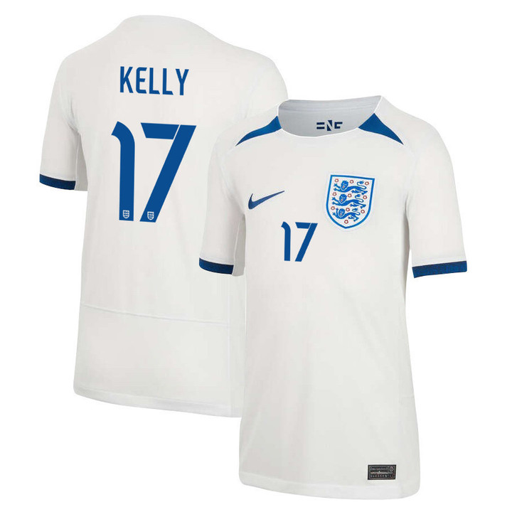 Chloe Kelly 17 England Women's National Team 2023-24 World Cup Home Jersey, YOUTH