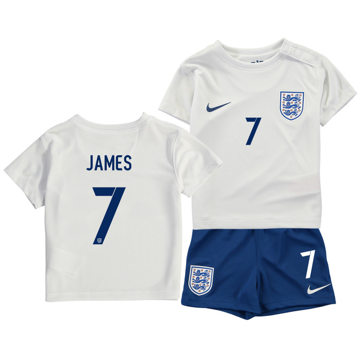 Lauren James 7 England Women's National Team 2023-24 World Cup Home Jersey, Youth Kit