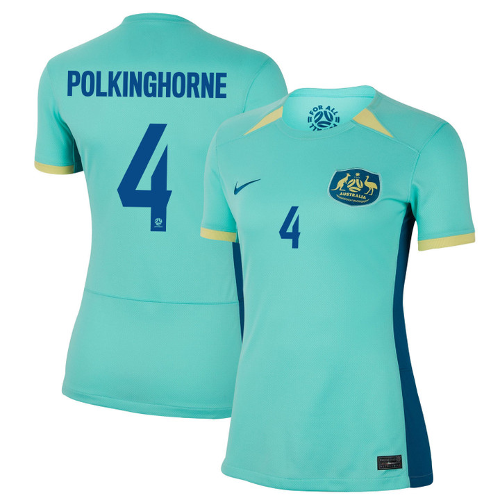 Clare Polkinghorne 4 Australia Women's National Team 2023-24 World Cup Away Women Jersey