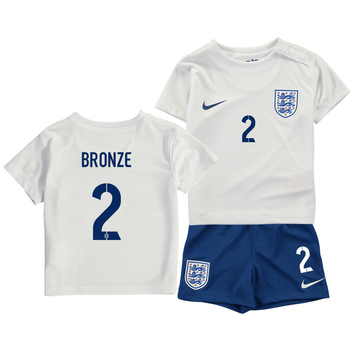 Lucy Bronze 2 England Women's National Team 2023-24 World Cup Home Jersey, Youth Kit