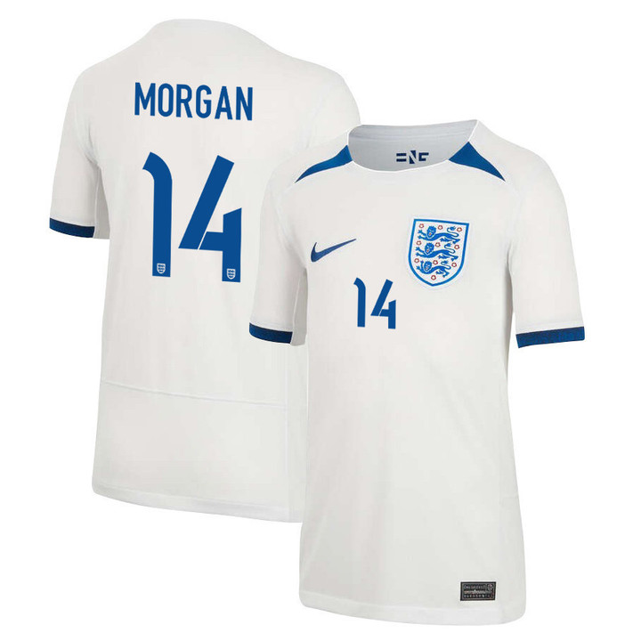 Esme Morgan 14 England Women's National Team 2023-24 World Cup Home Jersey, YOUTH