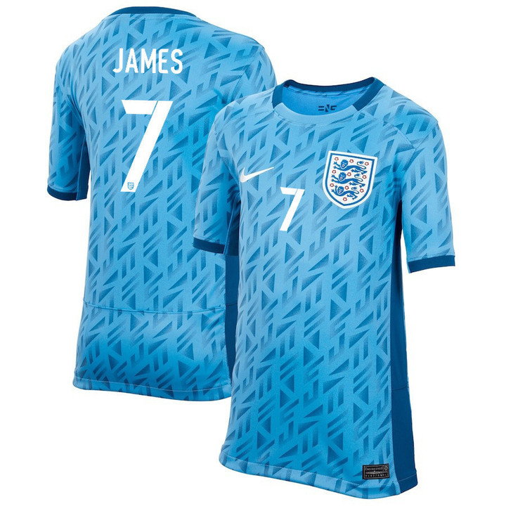 Lauren James 7 England Women's National Team 2023-24 World Cup Away Jersey, YOUTH