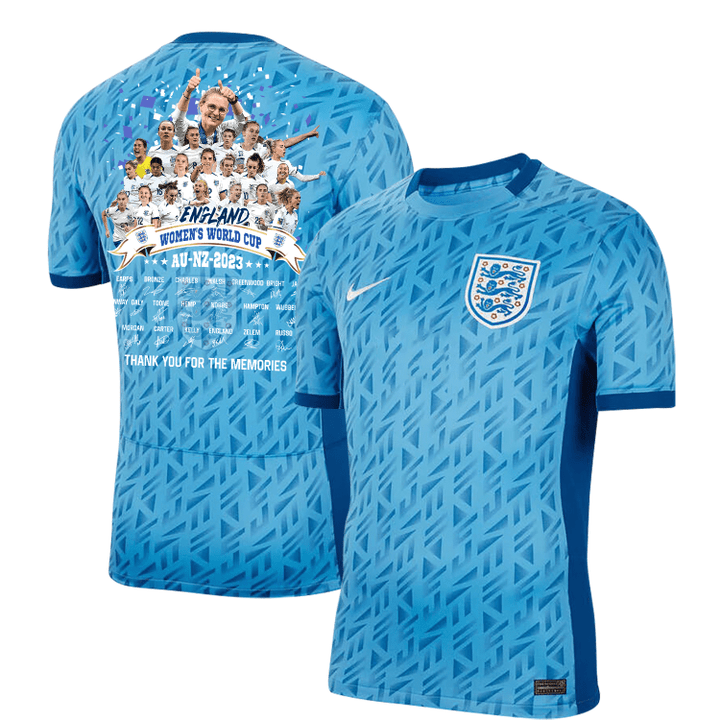 England Women's National Team Road To Champions 2023-24 World Cup Away Men Jersey - Blue