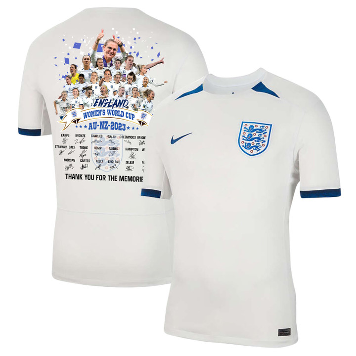 England Women's National Team Road To Champions 2023-24 World Cup Home Men Jersey - White