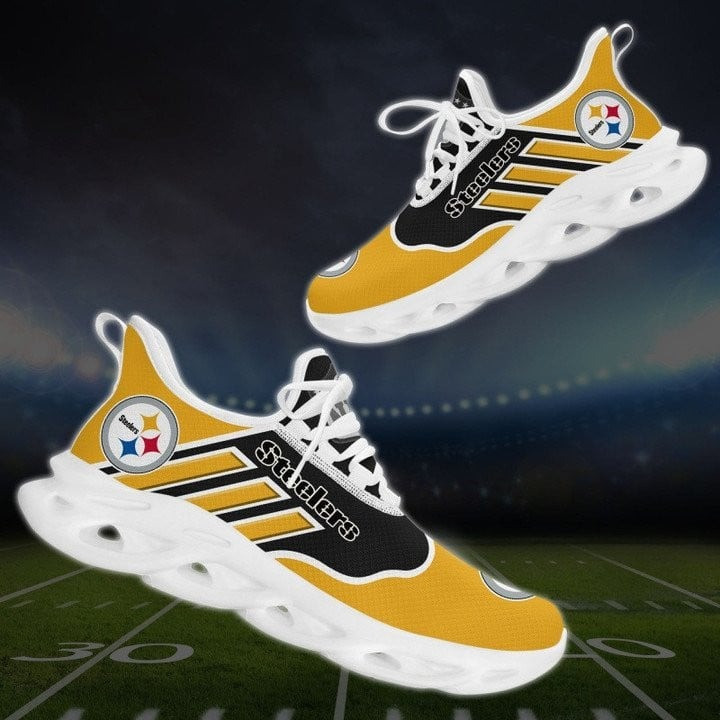 Pittsburgh Steelers Golden Black Max Soul Clunky Shoes Yeezy Running Sneakers SH1