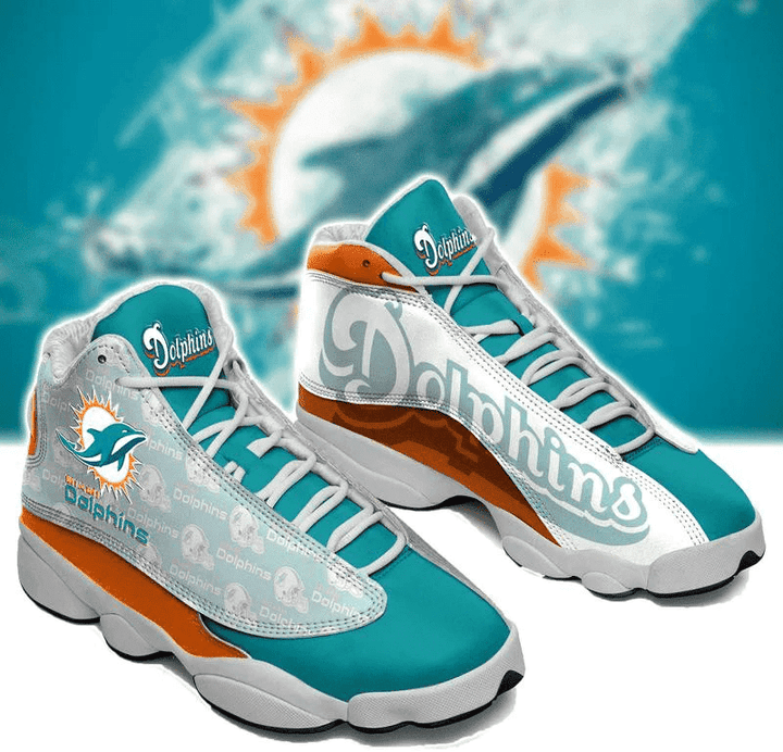 Miami Dolphins National Football League Air Jordan 13 Shoes - Custom JD13 Sneakers SH1