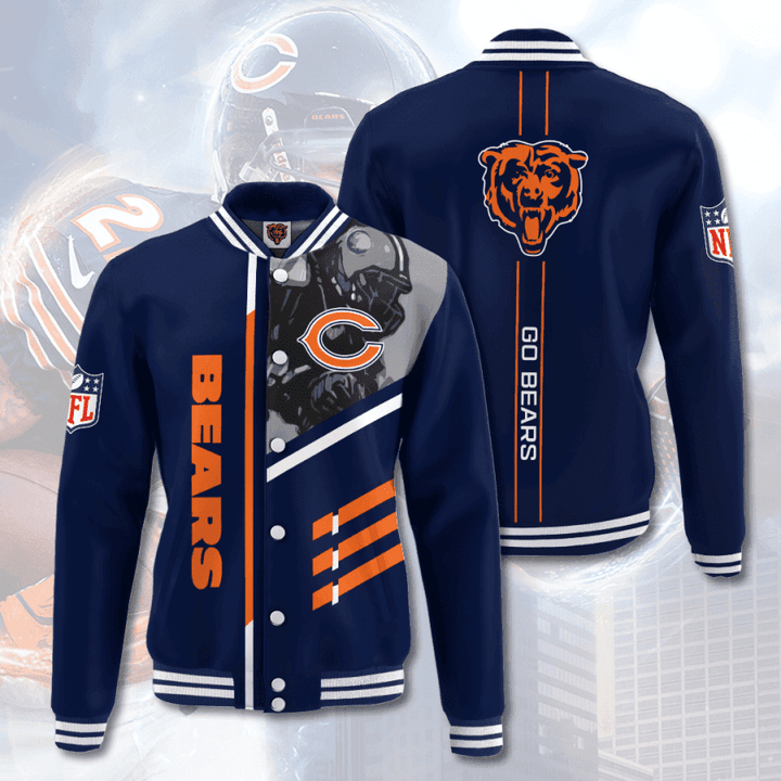 Chicago Bears 3D Printed National Football League Varsity Jacket SH1