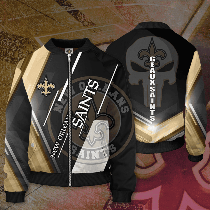 New Orleans Saints 3D Printed National Football League Bomber Jacket SH1
