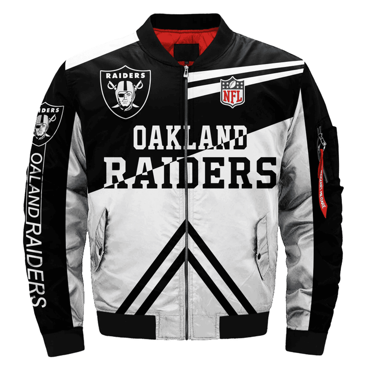 Oakland Raiders 3D Printed National Football League Bomber Jacket SH1