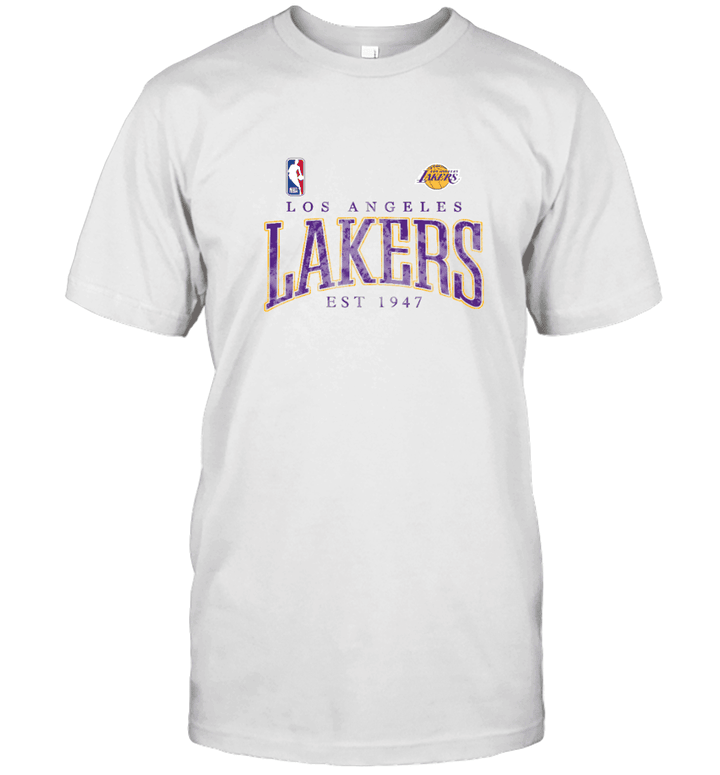 Los Angeles Lakers Est NBA Basketball Logo Pattern Print 2D T shirt