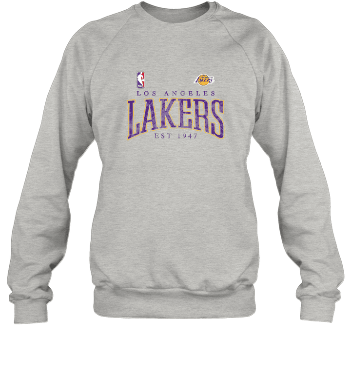 Los Angeles Lakers Est NBA Basketball Logo Pattern Print 2D Sweatshirt