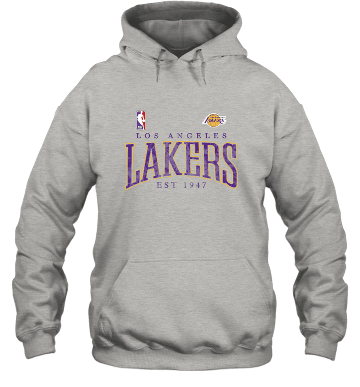 Los Angeles Lakers Est NBA Basketball Logo Pattern Print 2D Hoodie