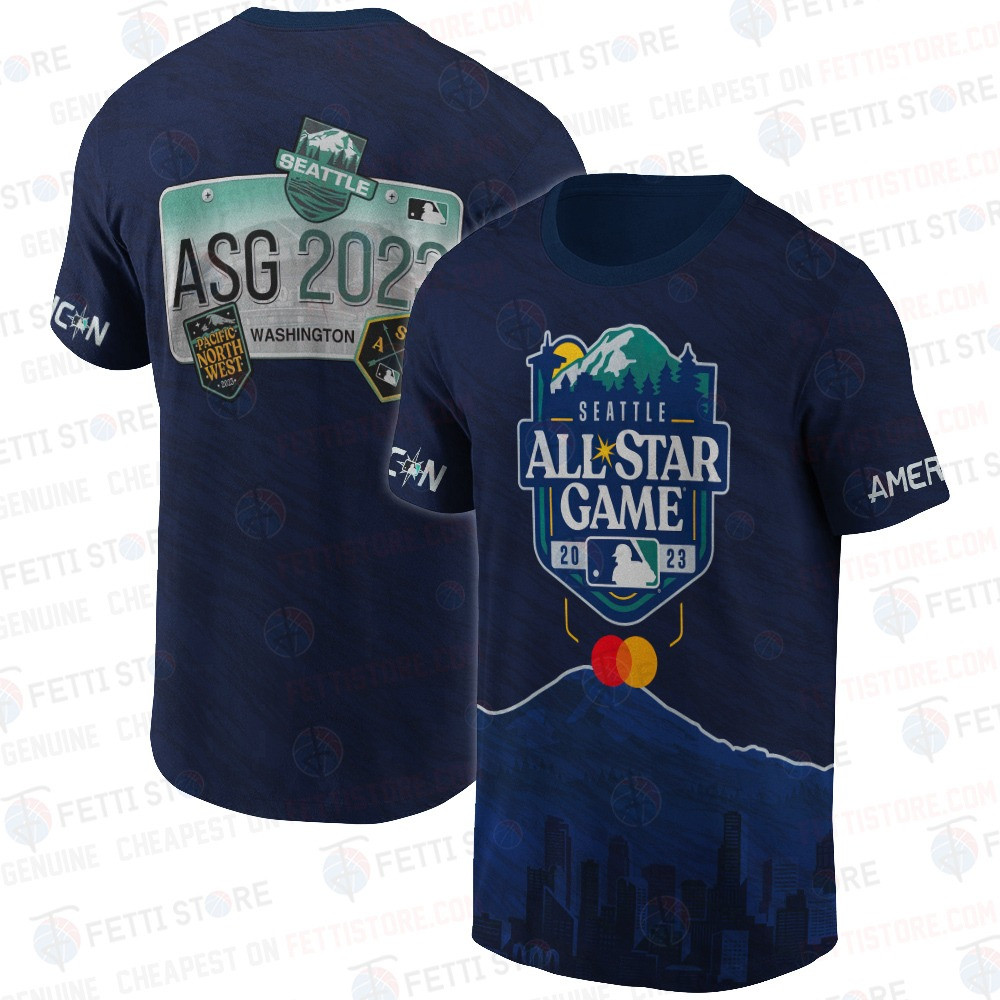 MLB All Star Game 2023 Dark Blue Print 3D T-Shirt