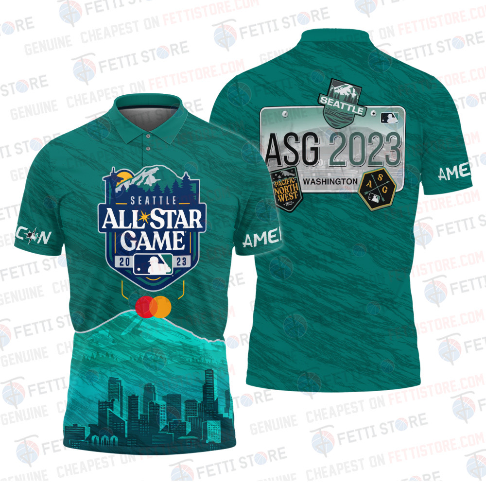 MLB All Star 2023 Baseball Pattern 3D Men's Polo Shirt