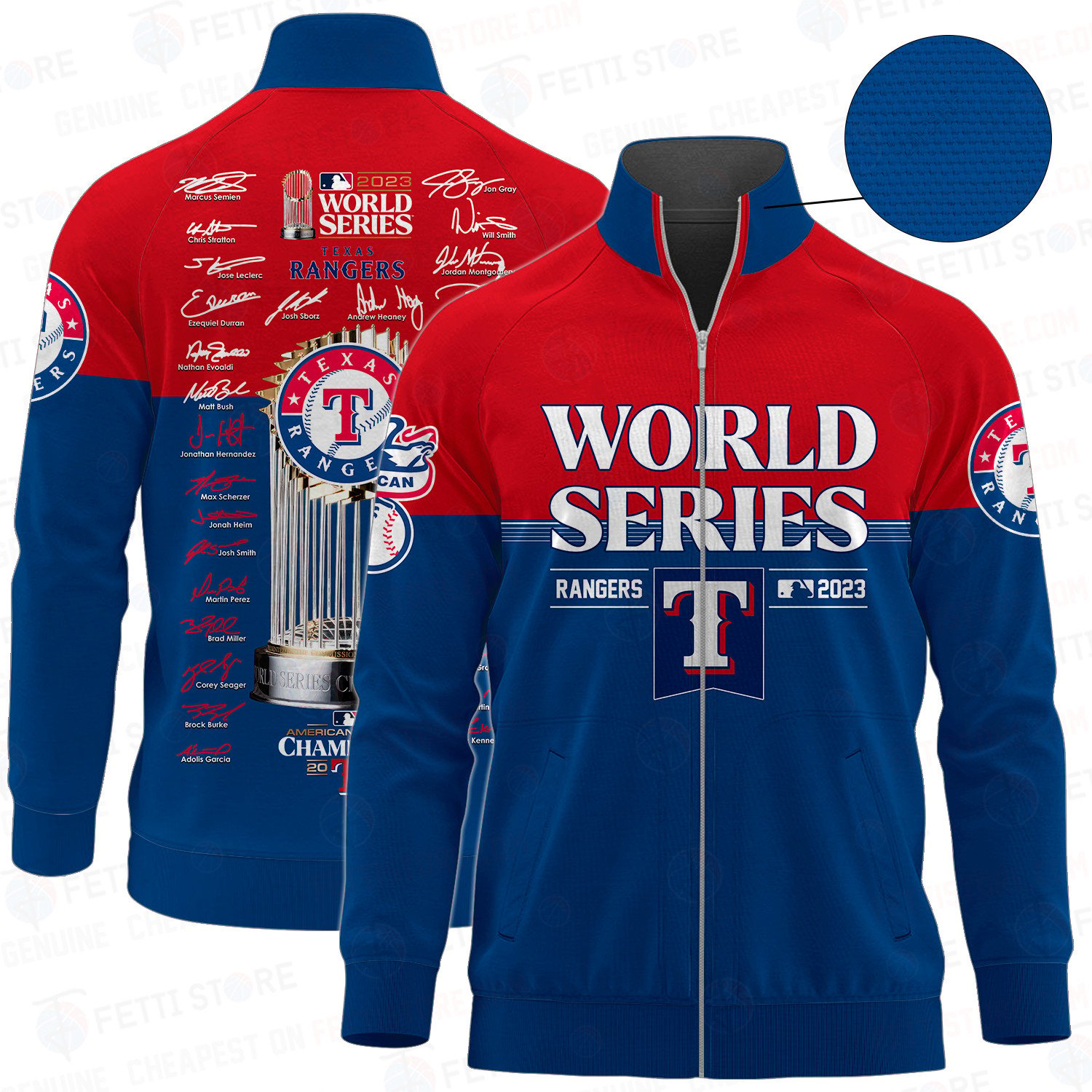 Texas Rangers Champions 2023 Stand Collar Jacket