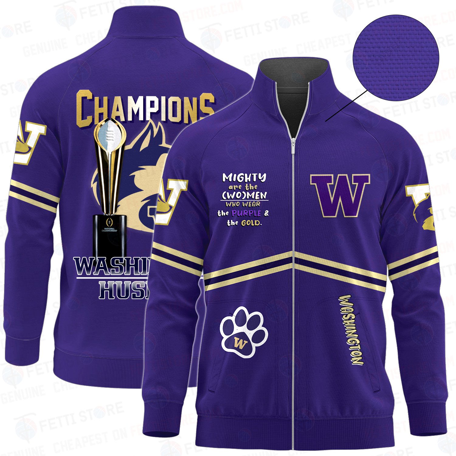 Washington Huskies Champions 2024 Collar Jacket