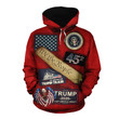 Fleece All-Over Hoodie - All Aboard The Trump Train 2020 MAGA We The People