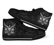 Skull Satanic Cross Crowned Goat Church Sneakers - Baphomet Skull High Tops - Pentagram Custom High Top Sneakers