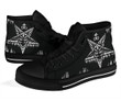 Satanic Pentagram Drip Halloween Print Sneakers - Satanic Goth High Tops - Satanic Pentagram Custom High Top Sneakers