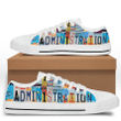 Administration Low Top Shoes License Plate Shoes for Women Tennis Shoe for Men Custom Shoe , Canvas Shoes Tennis Custom Sneaker